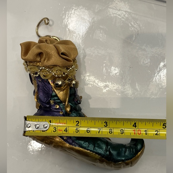 Jacqueline Kent Collection Christmas Royal Stocking Ornament Jester Slipper 2004 - Picture 9 of 16